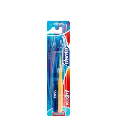 [1589316499237] DENTO CEPILLO PLUS MEDIANO 2 X 1