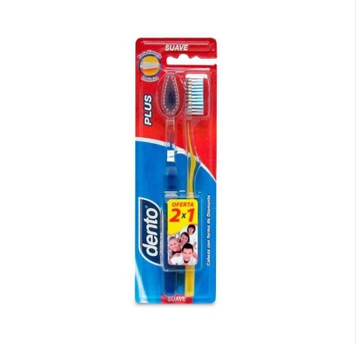 [1589316464314] DENTO CEPILLO PLUS SUAVE 2 X 1