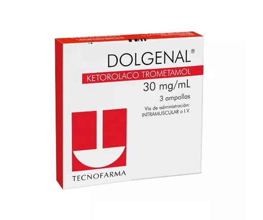 [902263] DOLGENAL AMPOLLA 30 MG/1ML X 3 UNID (KETOROLACO)