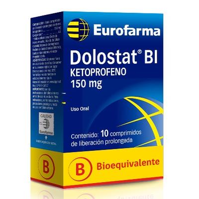 [1619821163344] DOLOSTAT BI 150 MG LIB PROL X 10 COMP (KETOPROFENO)