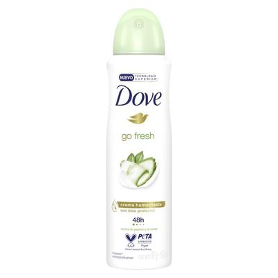 [7791293048475] DOVE DESOD SPRAY WOMEN GO FRESH PEPINO TE VERDE 72H 150 ML