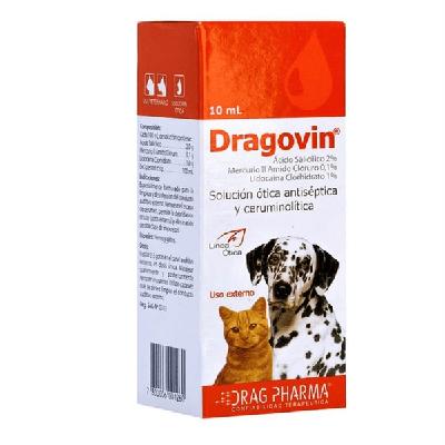 [903599] DRAGOVIN SOLUCION OTICA X 10 ML (AC.SALICILICO/MERCURIO II/LIDOCAINA)(VET)***
