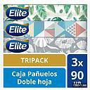 [904926] ELITE PAÑUELOS CAJA 90 UNI X 3 PAQ