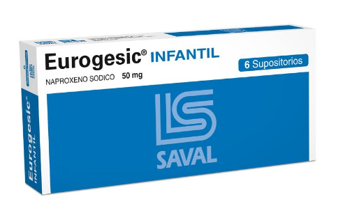 [900403] EUROGESIC SUPOS. INFANTIL 50 MG X 6 UNID (NAPROXENO)