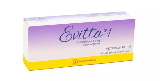 [1600105410332] EVITTA 1,5 MG ACO SOS X 1 COMP (LEVONORGESTREL)