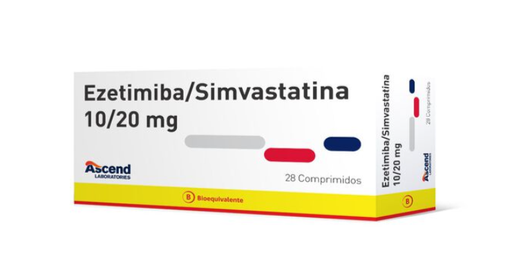 [1596827138742] EZETIMIBA/SIMVASTATINA 10/20 ASCEND X 28 COMP (GENER)