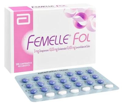 [905312] FEMELLE FOL X 28 COMP (DROSPIRENONA/ETINILESTRADIOL) (RS:30) (SM:50)(HORM)-PRONTO VENCE-