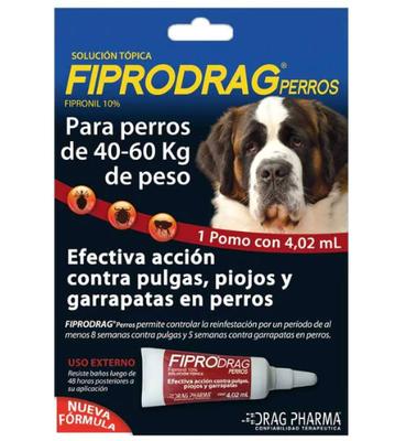 [1599840628977] FIPRODRAG PERRO 40-60 KG X 4,02 ML (FIPRONIL) (VET)
