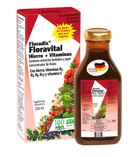 [1597861230533] FLORADIX FLORAVITAL SOLUCION X 250 ML (HIERRO+ COMPLEJO B+ VITAMINAS)