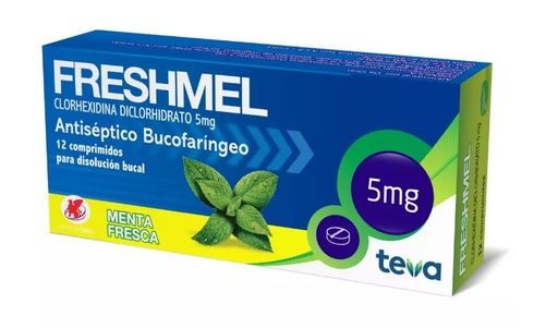 [901460] FRESHMEL MENTA ANTISEPTICO X 12 COMP (CLORHEXIDINA)