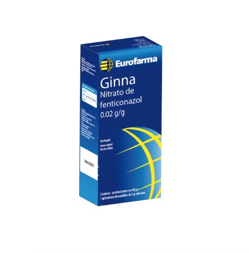 [7800046005143] GINNA 2% CREMA VAGINAL X 40 GRS (NITRATO DE FENTICONAZOL)
