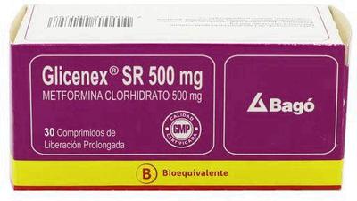 [900595] GLICENEX SR LIB. PROLONG.   500 MG X 30 COMP (METFORMINA)