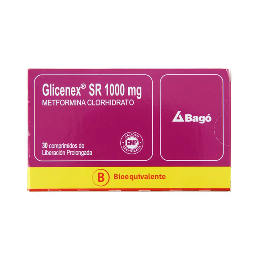[7800028003693] GLICENEX SR LIB. PROLONG. 1000 MG X 30 COMP (METFORMINA)