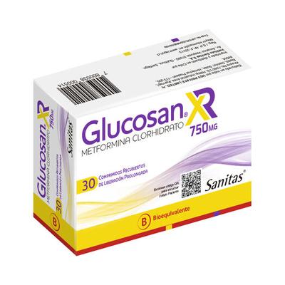[780003800514] GLUCOSAN XR  750 MG X 30 COMP (METFORMINA)