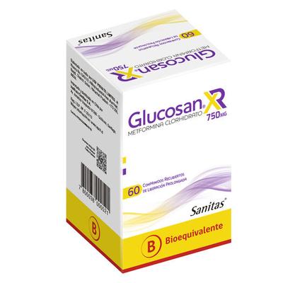 [7800038000521] GLUCOSAN XR  750 MG X 60 COMP (METFORMINA)