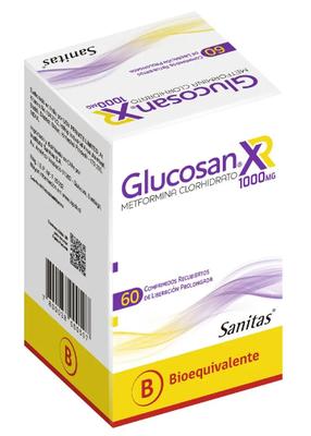 [7800038000507] GLUCOSAN XR 1000 MG X 60 COMP (METFORMINA)
