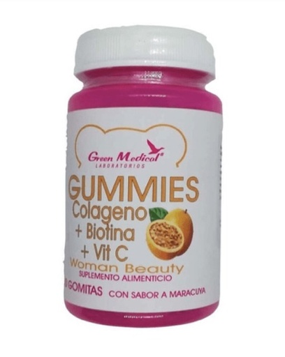 [6926141788123] GREEN MEDICAL GUMMIES COLAGENO+BIOTINA+VITAMINA C X 30 GOMITAS