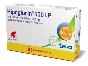 [901944] HIPOGLUCIN LP  500 MG X 30 COMP (METFORMINA) CHS $1000