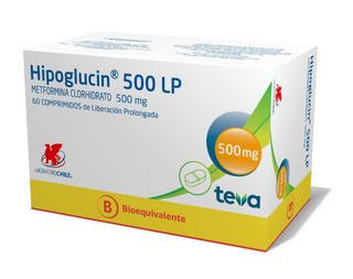 [901940] HIPOGLUCIN LP  500 MG X 60 COMP (METFORMINA) CHS $3000