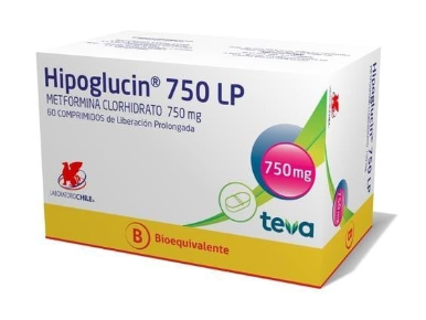 [901274] HIPOGLUCIN LP  750 MG X 60 COMP (METFORMINA)CHS $4000
