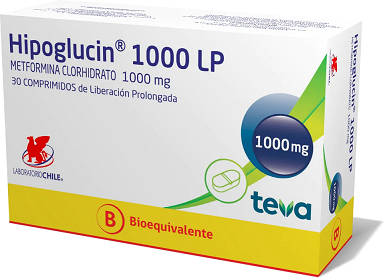 [902276] HIPOGLUCIN LP 1000 MG X 30 COMP (METFORMINA) CHS $3000