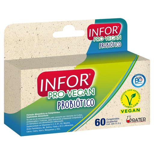 [7804918452493] INFOR PRO VEGAN PROBIOTICO X 60 COMP (PROBIOTICOS/VITAMINAS/MINERALES)