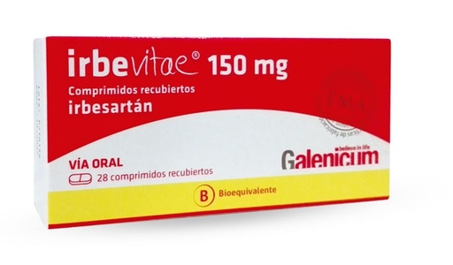 [904296] IRBEVITAE 150 MG X 28 COMP (IRBESARTAN)