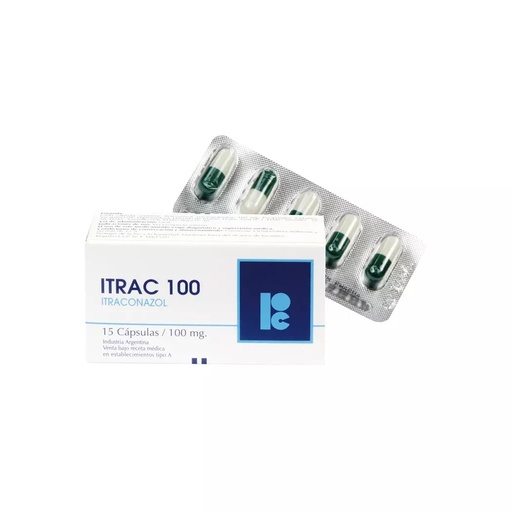 [1574271858255] ITRAC 100 MG X 15 CAPSULAS (ITRACONAZOL) (PTM)