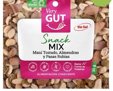 [2690000008991] KNOP VERYGUT MIX SIN SAL MANI, PASAS RUBIAS, ALMENDRAS X 30 GRS
