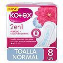 [7794626999314] KOTEX TOALLA NORMAL 2 EN 1 CON ALAS X 8 UNID