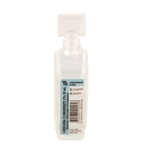 [901529] LIDOCAINA 2% AMPOLLA FRESENIUS SANDERSON X 10 ML(GENER)***