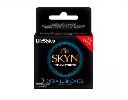 [1615231324597] LIFESTYLES PRESERVATIVO SKYN EXTRA LUBRICATED X 3 UNID