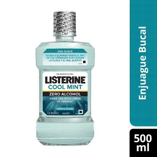 [1611066721527] LISTERINE ENJUAGUE COOL MINT ZERO ALCOHOL X  500 ML