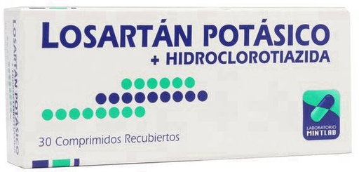 [904901] LOSARTAN + HIDROCLOROTIAZIDA  50/12,5 X 30 COMP MINTLAB (GEN)