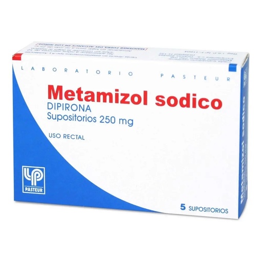 [1565279106278] METAMIZOL 250 MG SUPOSITORIO INFANTIL PASTEUR X 5 UNID (PTM) (GENER)
