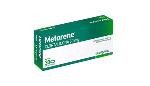 [903127] METORENE 50 MG X 30 COMP (CLORTALIDONA)