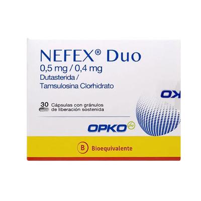 [1568396858488] NEFEX DUO 0,5/0,4 X 30 CAPS (DUTASTERIDE/TAMSULOSINA)