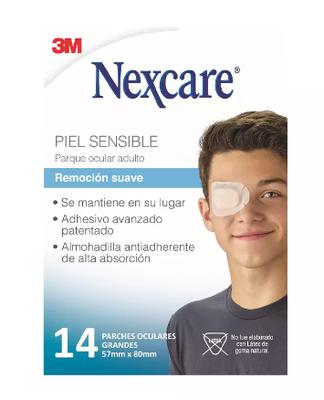 [901725] NEXCARE OPTICLUDE PIEL SENSIBLE PARCHE OCULAR ADULTOS X 14