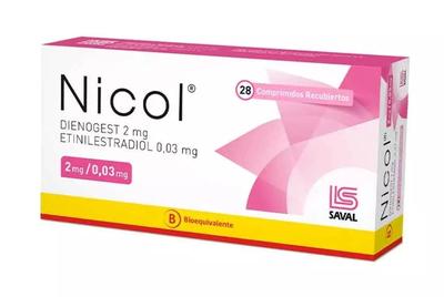[7800060152458] NICOL X 28 COMP (DIENOGEST/ETINILESTRADIOL) (HORM)