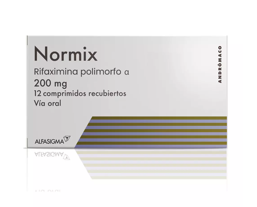 [1573223459210] NORMIX 200 MG X 12 COMP REC (RIFAXIMINA)