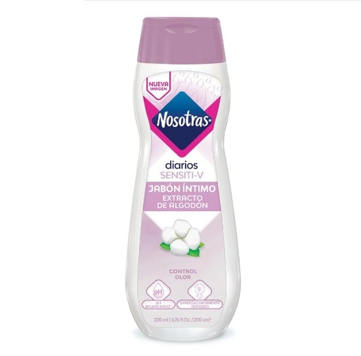 [1601478895687] NOSOTRAS JABON INTIMO SENSITI-V ALGODON X 200 ML***