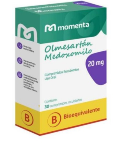 [7891317018467] OLMESARTAN MEDOXOMILO 20 MG EUROFARMA MOMENTA X 30 COMP (GENER)