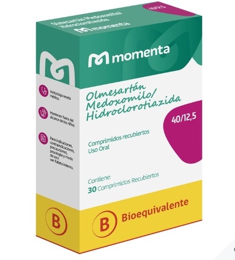 [7891317023140] OLMESARTAN MEDOXOMILO/HIDROCLOROTIAZIDA 40/12,5 MG EUROFARMA MOMENTA X 30 COMP (GENER)