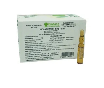 [17800062002383] ONDANSETRON INYECT 4 MG/2 ML SOLUCION INYECTABLE SANDERSON X 10 AMPOLLAS (GENER)