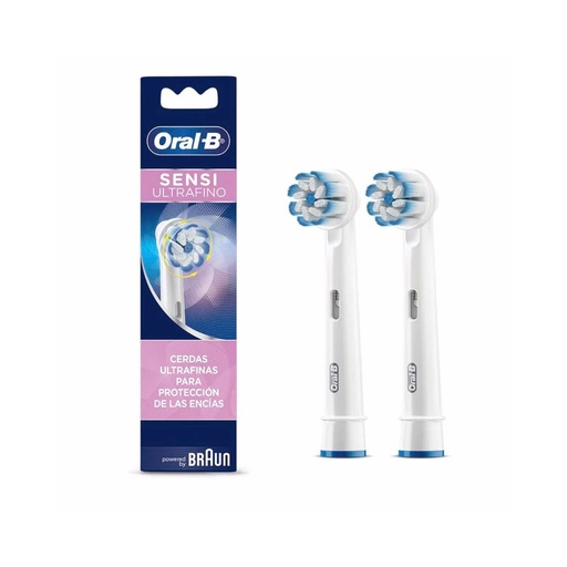 [4210201220411] ORAL B RESPUESTOS CEPILLO ELECTRICO SENSI ULTRAFINO X 2 UNID