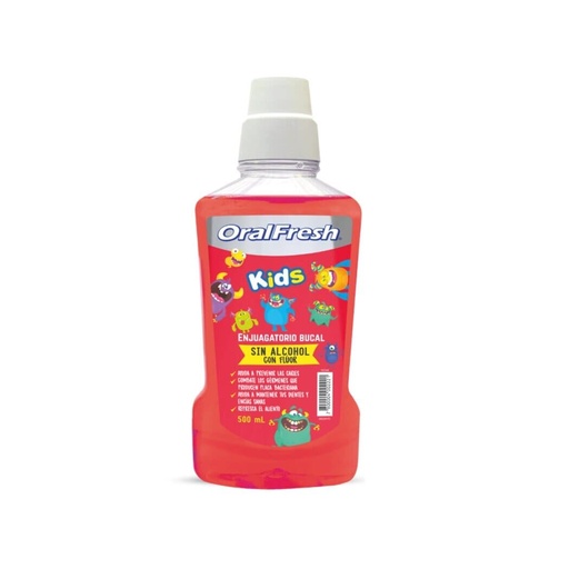 [7800004002221] ORALFRESH ENJUAGUE KIDS TUTTI FRUTTI X  500 ML 