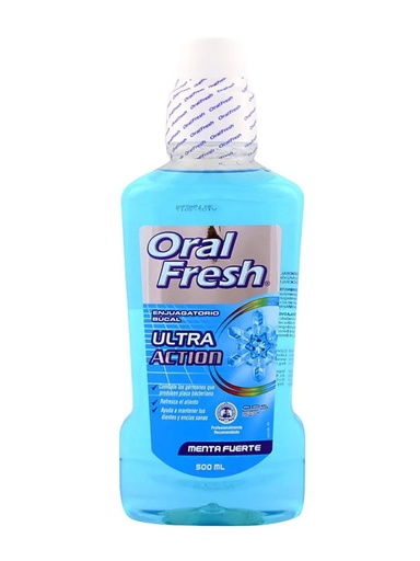 [1599163137119] ORALFRESH ENJUAGUE MENTA FUERTE X 500 ML