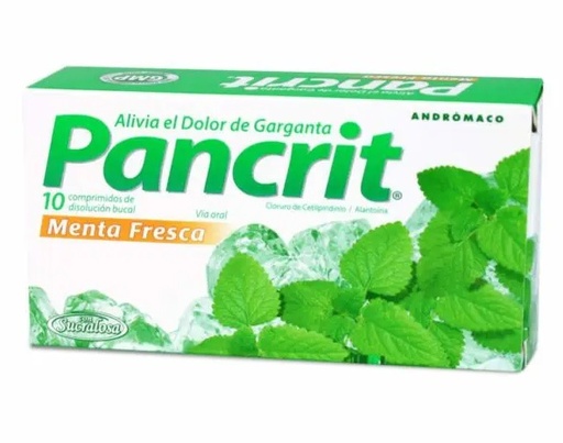 [902190] PANCRIT MENTA ANTISEPTICO X 10 COMP (ALANTOINA/CETILPIRIDINIO)***
