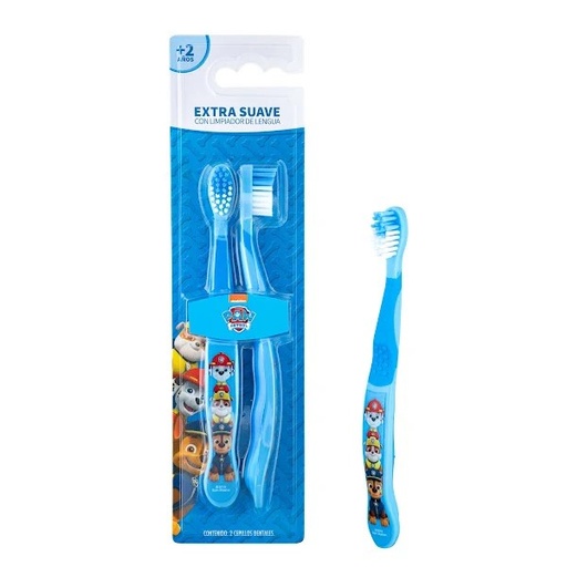 [7804915012065] PAW PATROL CEPILLO DENTAL INFANTIL +2 AÑOS SUAVE X 2 UNID