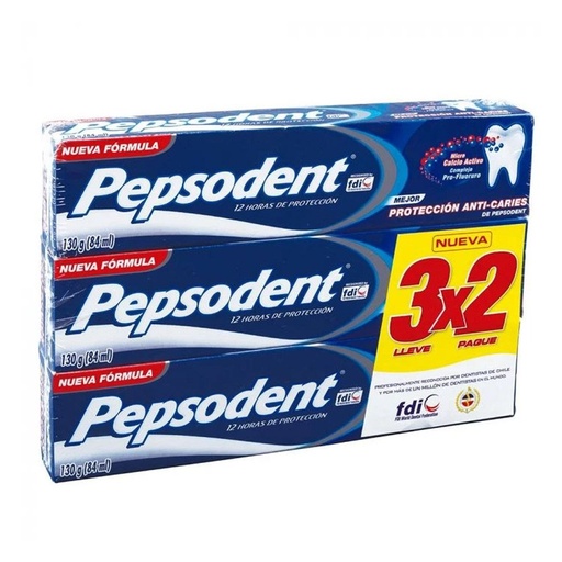 [1574279718843] PEPSODENT PASTA ANTICARIES X 90 GR X 3 UNID